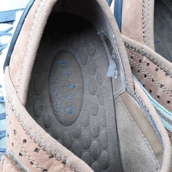 Clark Girls Shoes Pull On in Tan Color Size 5M - Picture 6 of 6